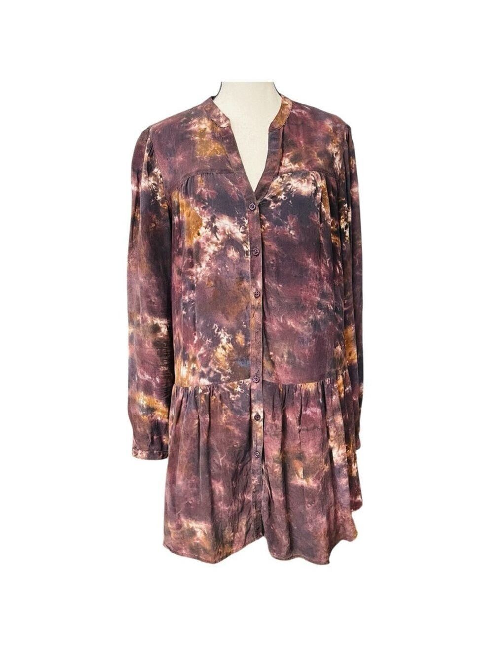 Drew Tie-Dye Button-Up top